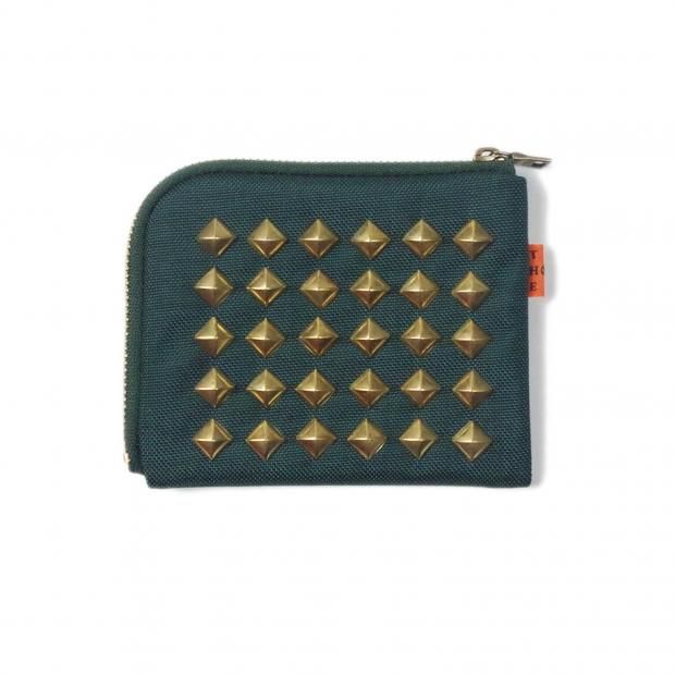 小物 THE COLOR NYLON STUDS HALF WALLET THE UNION | THE COLOR / NYLON STUDS HALF WALLET -olive-
