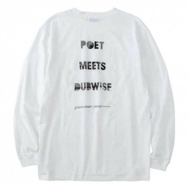 POET MEETS DUBWISE | PMD Photo Logo Long Sleeve T-shirt -white- -Candyrim  STORE-