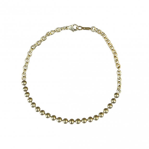 THE UNION | THE COLOR BALL WRIST CHAIN -gold plated silver 925 ...