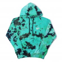 Hombre Nino TIE DYE HOODED PULL OVER -TEAL BLACK-