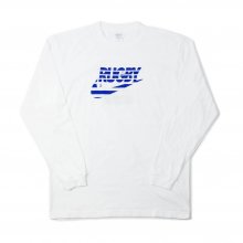 O3 RUGBY GAME wear & goods THE RUGBY BLACKS L/S TEE -white/blue-