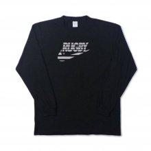 O3 RUGBY GAME wear & goods THE RUGBY BLACKS L/S TEE -black/gray/neonpink-