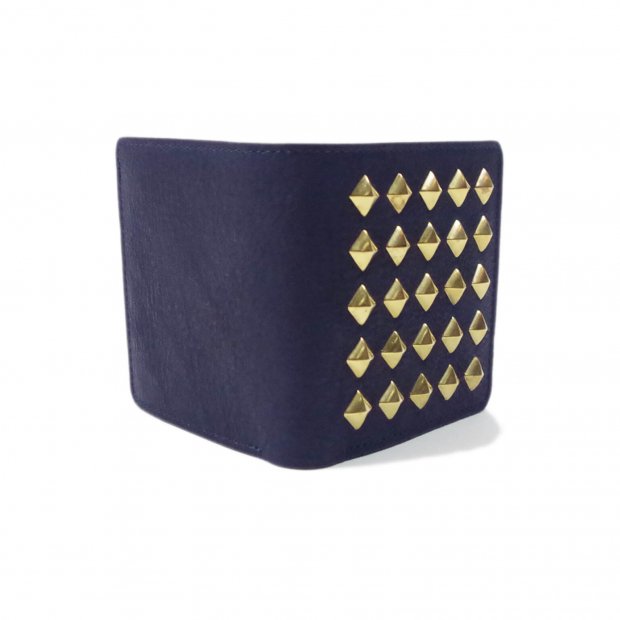 THE UNION | THE COLOR / INDIGO STUDS HALF WALLET