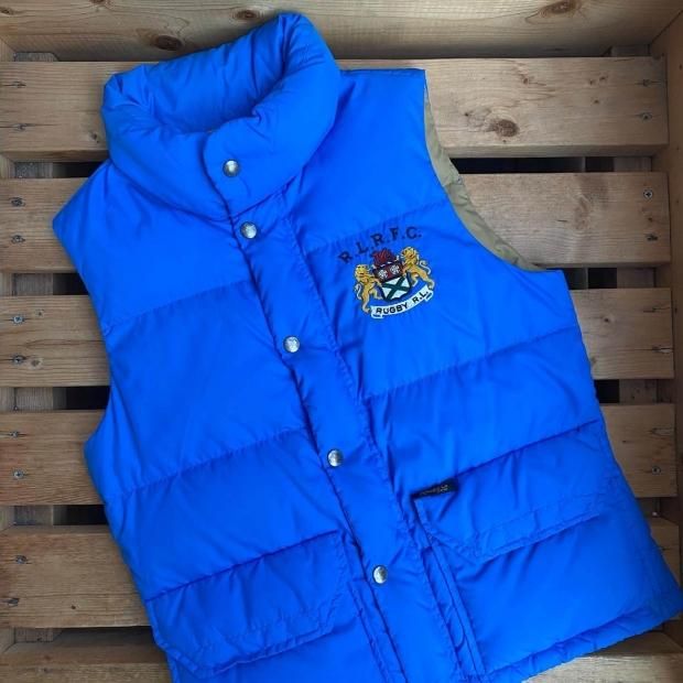 RUGBY by RALPH LAUREN DOWN VEST -blue- used - Candyrim