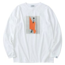 POET MEETS DUBWISE Killiman Jah Low Works Collage 01 Inkjet L/S T-Shirt -white-