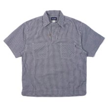 THE FABRIC SHAVER SHIRT -navy-