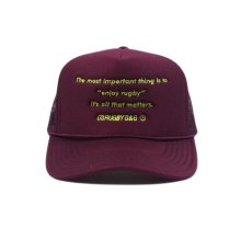 <img class='new_mark_img1' src='https://img.shop-pro.jp/img/new/icons14.gif' style='border:none;display:inline;margin:0px;padding:0px;width:auto;' />O3 RUGBY GAME wear & goods ENJOY RUGBY MESH CAP -maroon-