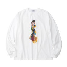 POET MEETS DUBWISE Killiman Jah Low Collage L/S T-shirt -white-