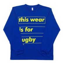 O3 RUGBY GAME wear & goods this wear dry L/S TEE -blue/yellow/neonpink-
