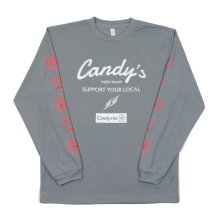 O3 RUGBY GAME wear & goods Candy's S.Y.L. L/S TEE -gray-