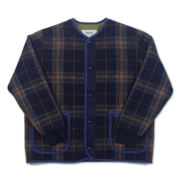 Hombre Nino QUILTING JACKET -navy plaid- - Candyrim