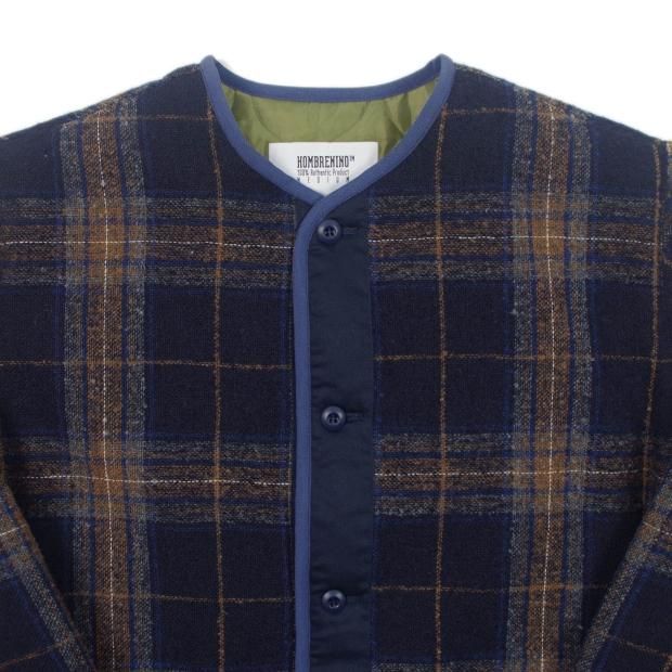 Hombre Nino QUILTING JACKET -navy plaid- - Candyrim