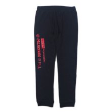 【Lのみ】O3 RUGBY GAME wear & goods This is supprt SWEAT PANTS -black-