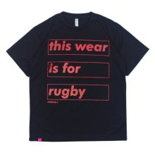 O3 RUGBY GAME wear & goods this wear dry S/S TEE -black/red-