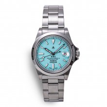 <img class='new_mark_img1' src='https://img.shop-pro.jp/img/new/icons8.gif' style='border:none;display:inline;margin:0px;padding:0px;width:auto;' />Naval Watch Produced By LOWERCASE FRXA010 Mechanical S/S 3 links Metal band -Turquoise Dial-