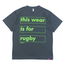 O3 RUGBY GAME wear & goods this wear dry S/S TEE -darkgray-