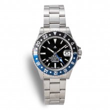 <img class='new_mark_img1' src='https://img.shop-pro.jp/img/new/icons8.gif' style='border:none;display:inline;margin:0px;padding:0px;width:auto;' />Naval Watch Produced By LOWERCASE FRXD005 GMT Mechanical S/S 3 links Metal band