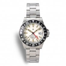 <img class='new_mark_img1' src='https://img.shop-pro.jp/img/new/icons9.gif' style='border:none;display:inline;margin:0px;padding:0px;width:auto;' />Naval Watch Produced By LOWERCASE FRXD002 GMT Mechanical S/S 3 links Metal band