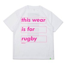 <img class='new_mark_img1' src='https://img.shop-pro.jp/img/new/icons2.gif' style='border:none;display:inline;margin:0px;padding:0px;width:auto;' />O3 RUGBY GAME wear & goods this wear dry S/S TEE -white/neonpink-