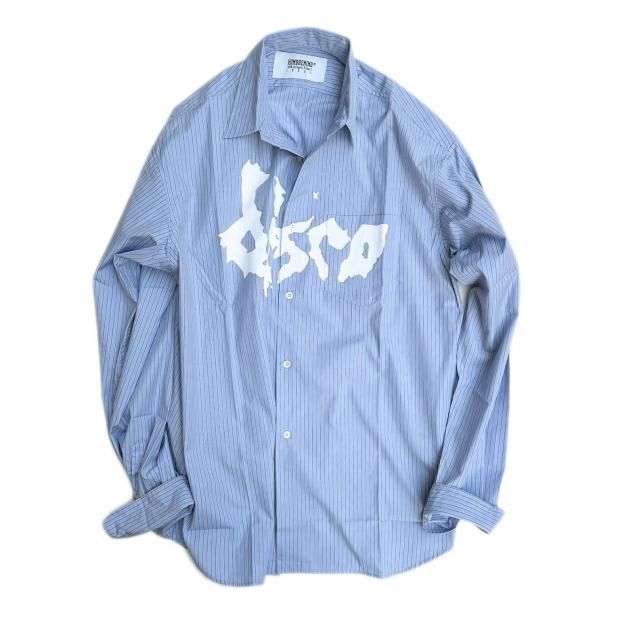 epa stripe shirt　新品未使用 EKAT (UNISEX)] STRIPE 3D PATTERN SHIRTS / LT.GRAY - ADDRESS