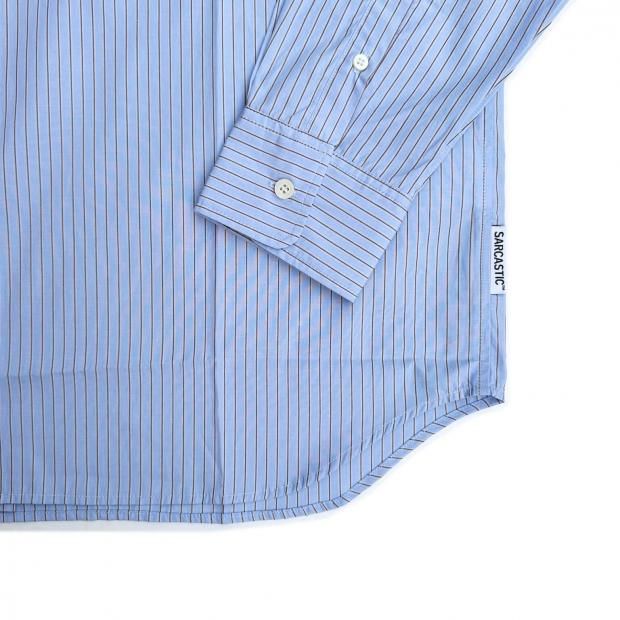 epa stripe shirt　新品未使用 EKAT (UNISEX)] STRIPE 3D PATTERN SHIRTS / LT.GRAY - ADDRESS