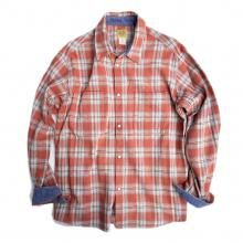 <img class='new_mark_img1' src='https://img.shop-pro.jp/img/new/icons15.gif' style='border:none;display:inline;margin:0px;padding:0px;width:auto;' />THE BLUEST OVERALLS CHECK EZ SHIRTS -orange-