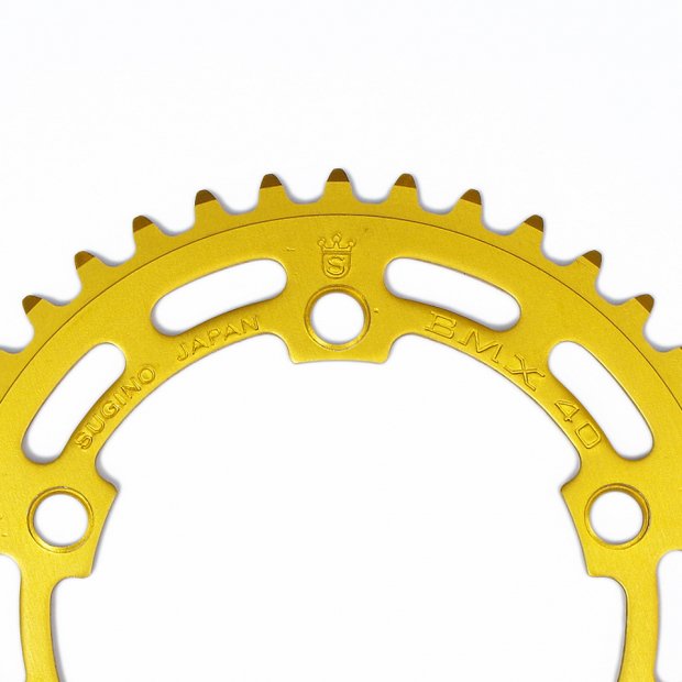 SUGINO / BMX CHAINRING PCD110 1/8(厚歯) 40T GOLD “VINTAGE PARTS 