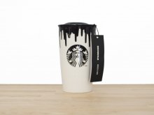Starbucks Band of Outsiders Double Wall Ceramic Traveler - BLACK DRIP, 12 fl oz