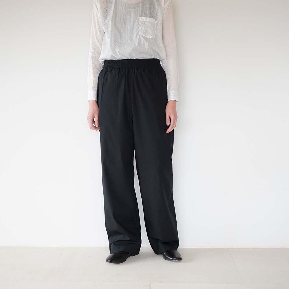 OG Cotton Poplin Elastic Pants<br>MID NIGHT<br>