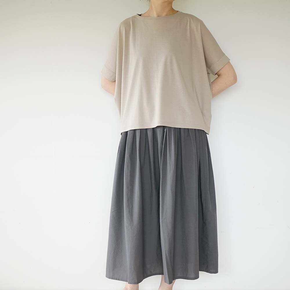 cut&sew wide pullover<br>beige<br>