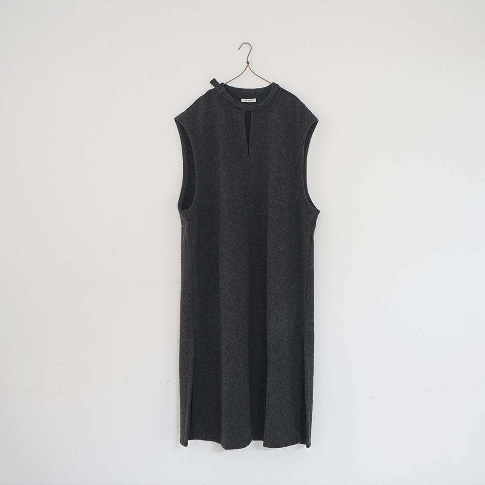Wool Casentino Boxy dress<br>CHARCOAL GRAY<br>