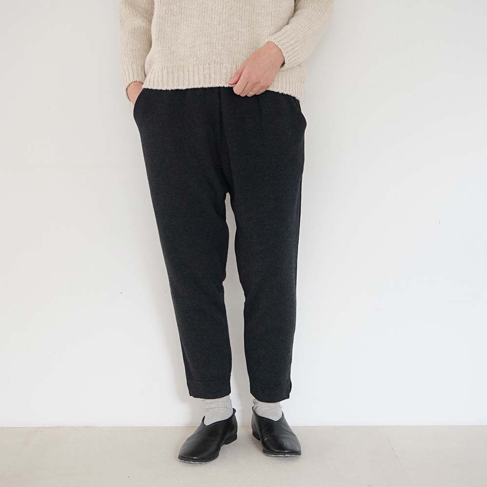 wool pile pants<br>charcoal<br>