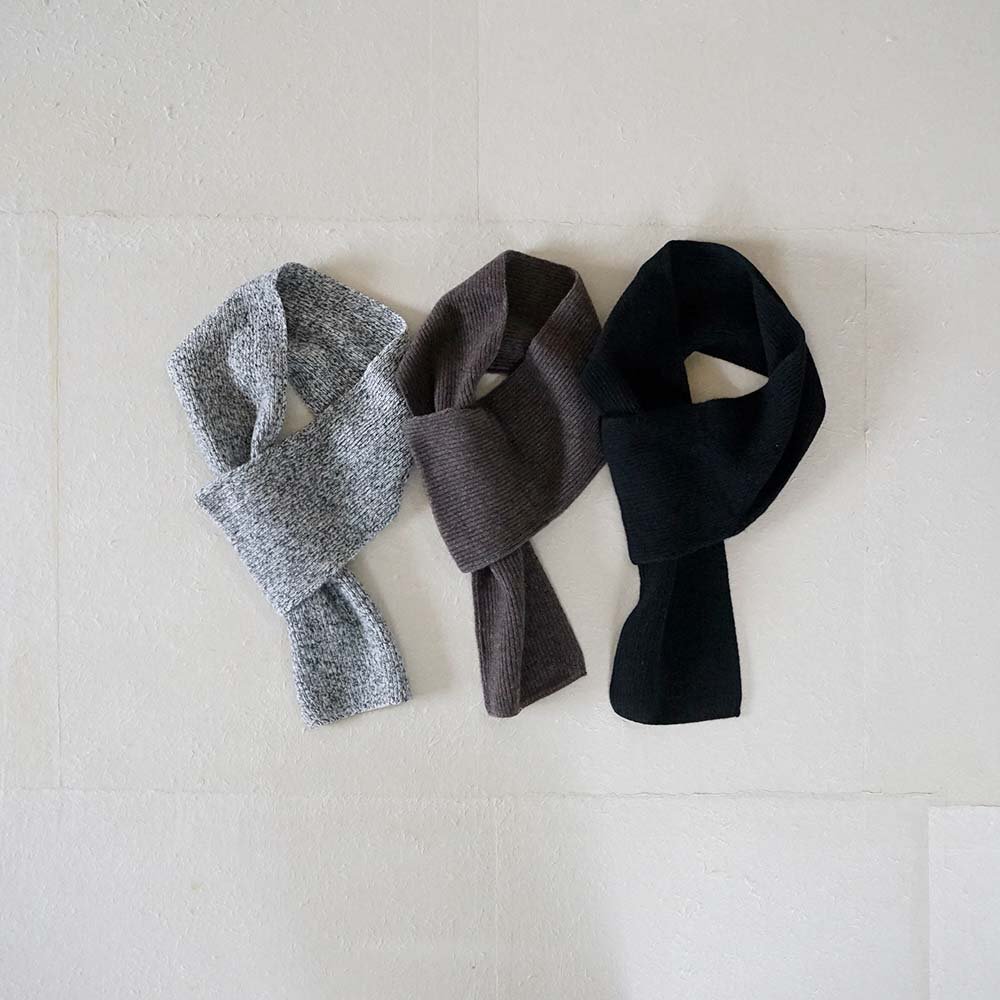 Wool Knit Muffler<br>WHITE×BLACK.BROWN.BLACK<br>