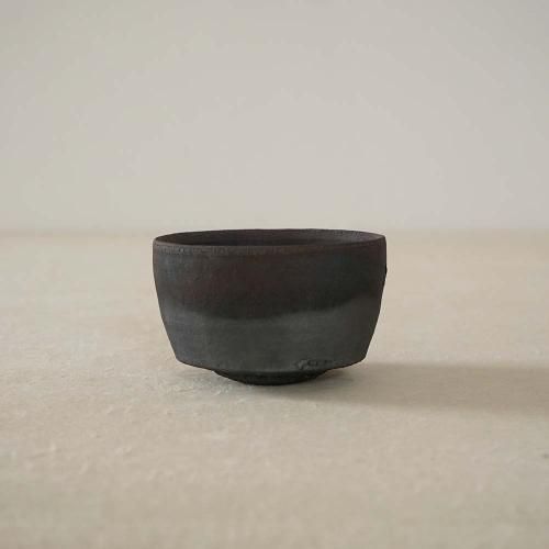 辻村塊 引き出し黒 抹茶碗 - 美術品