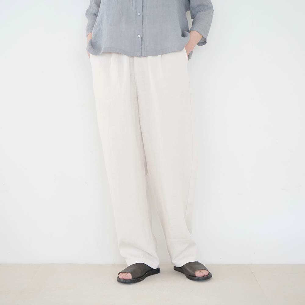 linen wide pants<br>antique white<br>