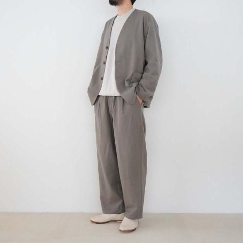 RINEN 2/60ウール綾織 ノーカラージャケット