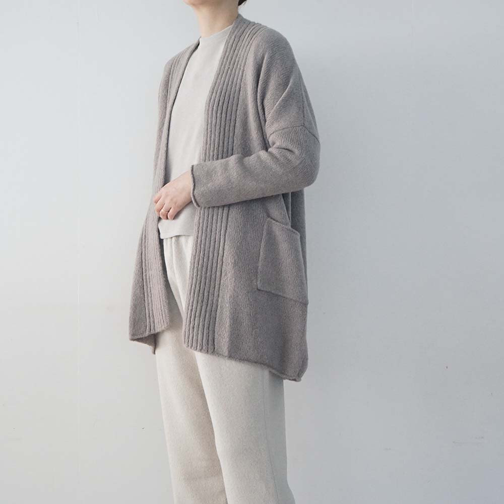 alpaca wool robe<br>otter gray<br>