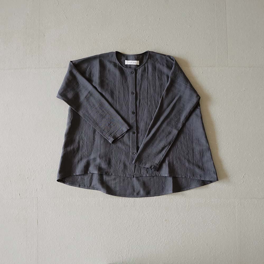 bamboo linen shirt<br>blue gray<br>