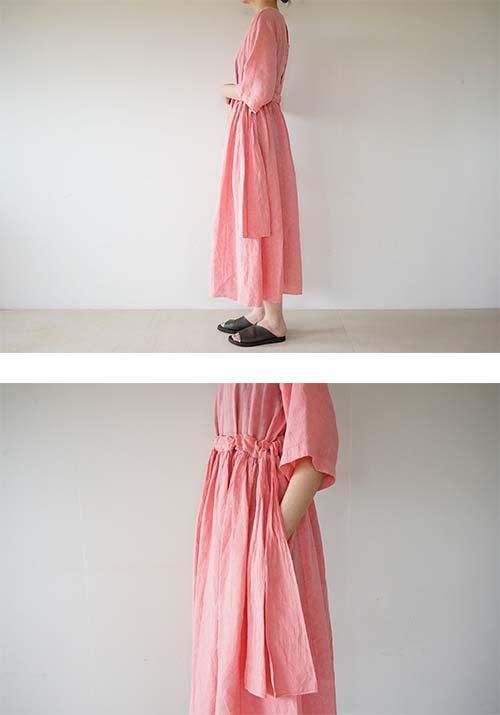 COSMIC WONDER Old floral-patterned linen farmer dress COSMIC WONDER Old floral-patterned linen farmer dress
