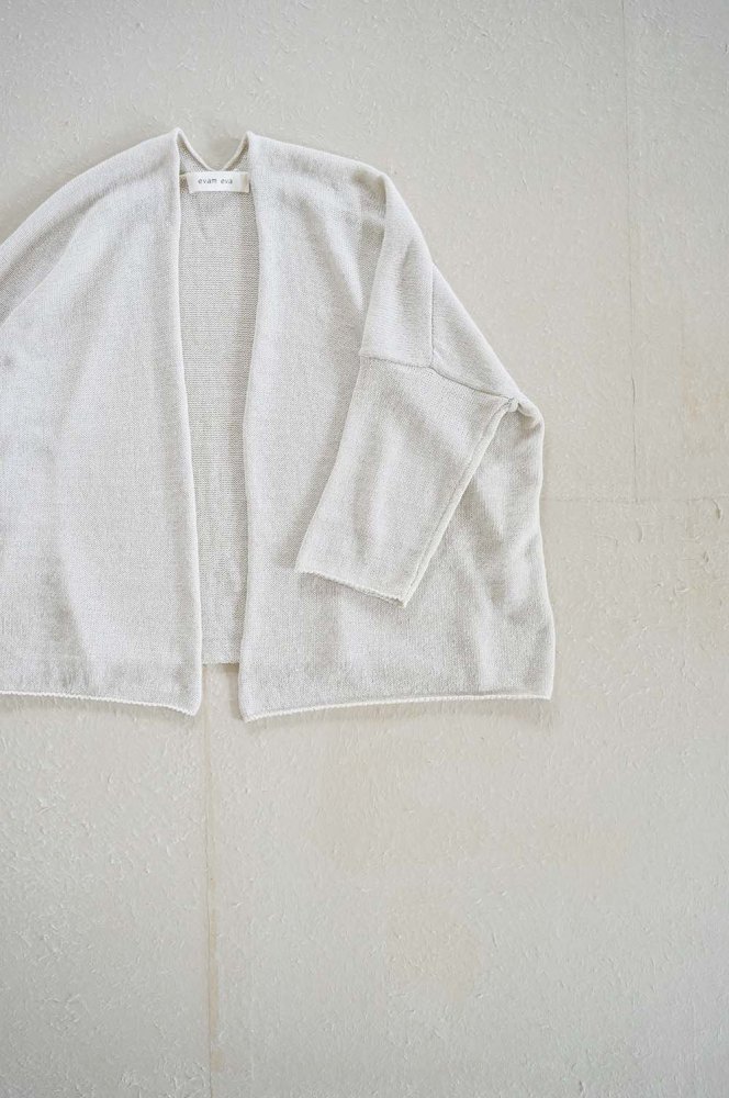 linen coil cardigan<br>antigue white<br>
