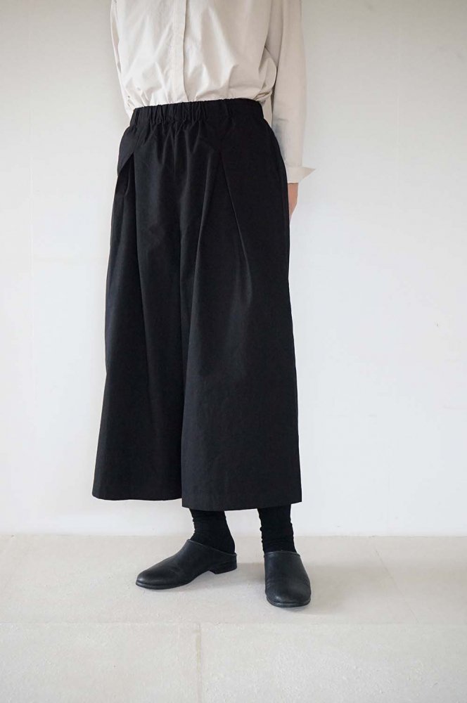 cotton culotte pants<br>black<br>