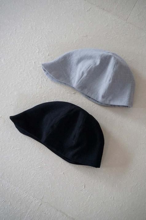 COSMIC WONDER Light merino wool linen cotton glencheck folk cap