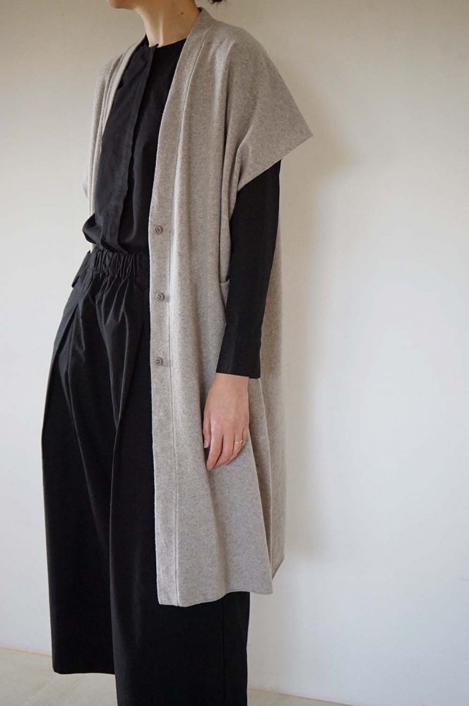 wool robe vest<br>beige<br>