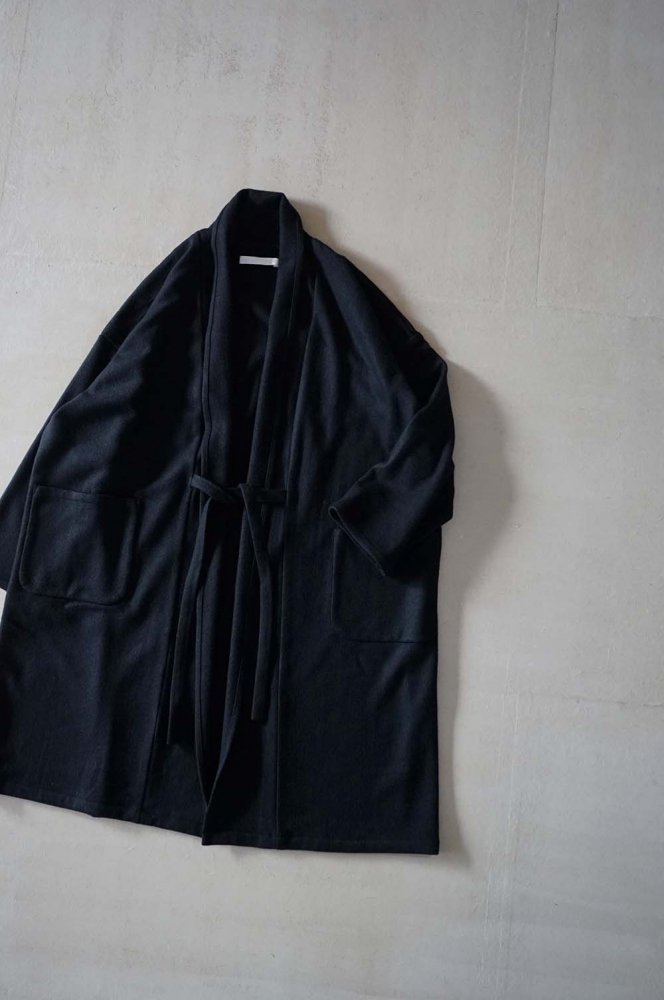 wool robe<br>black<br>