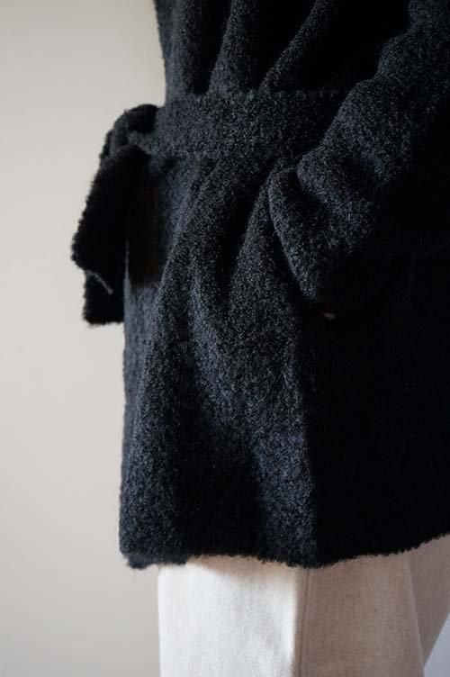 COSMIC WONDER Alpaca loop knit folk collar cardigan