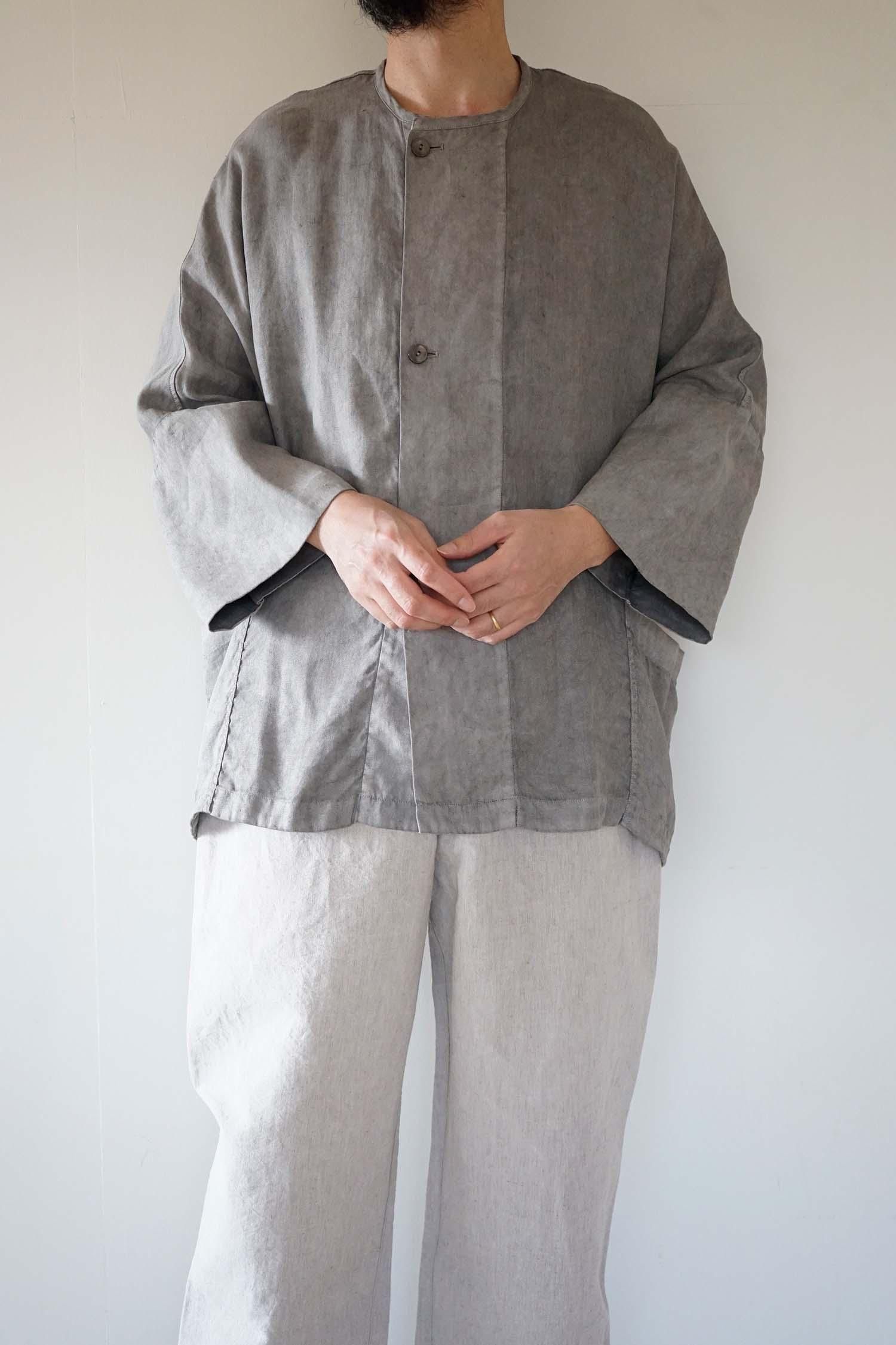 【新品】MITTAN ラミーシルクワイドジャケット 松煙 サイズ2 MITTAN | ラミーシルクジャケット - c a b i n e t O N L I N E