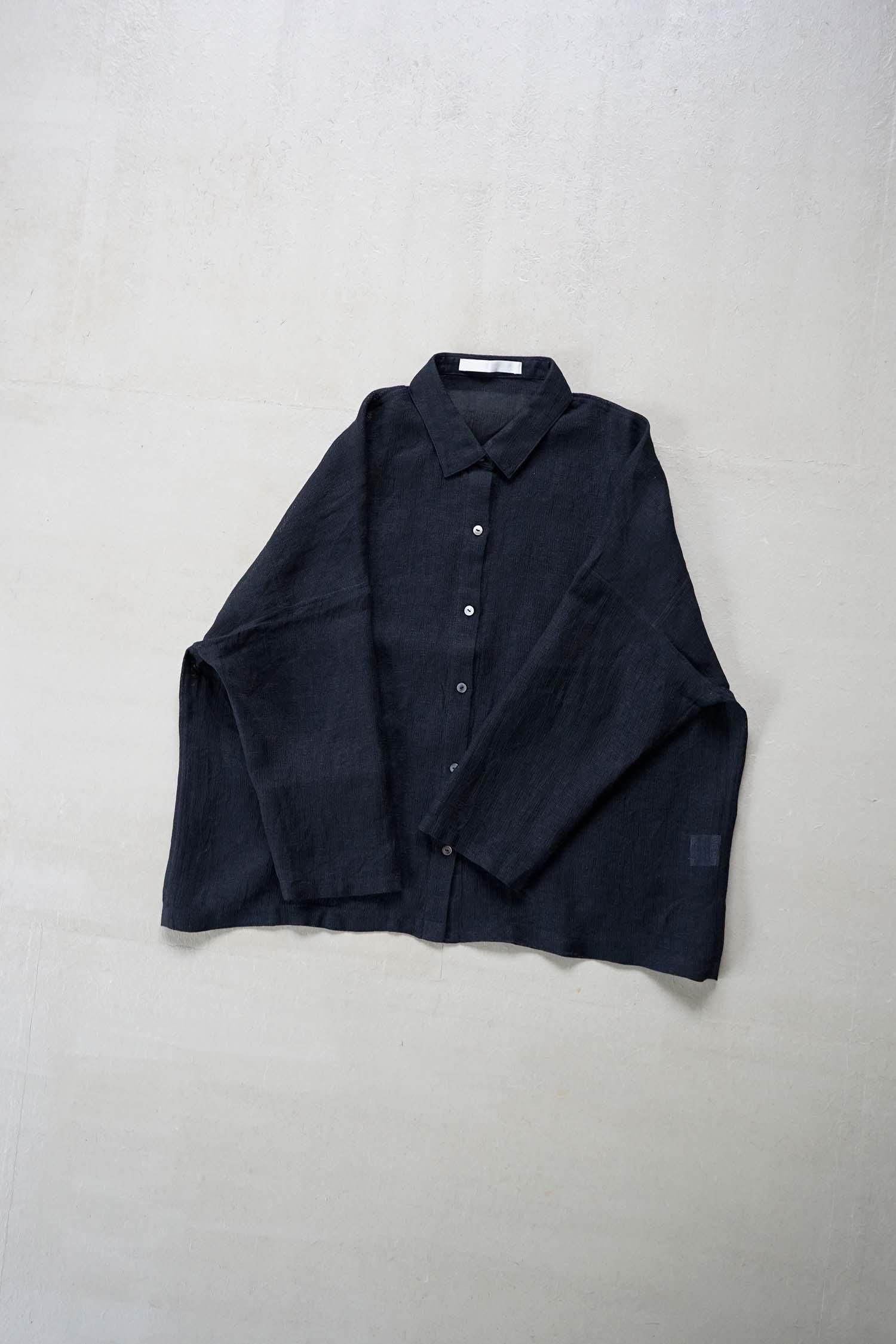 linen square shirt<br>sumi<br>