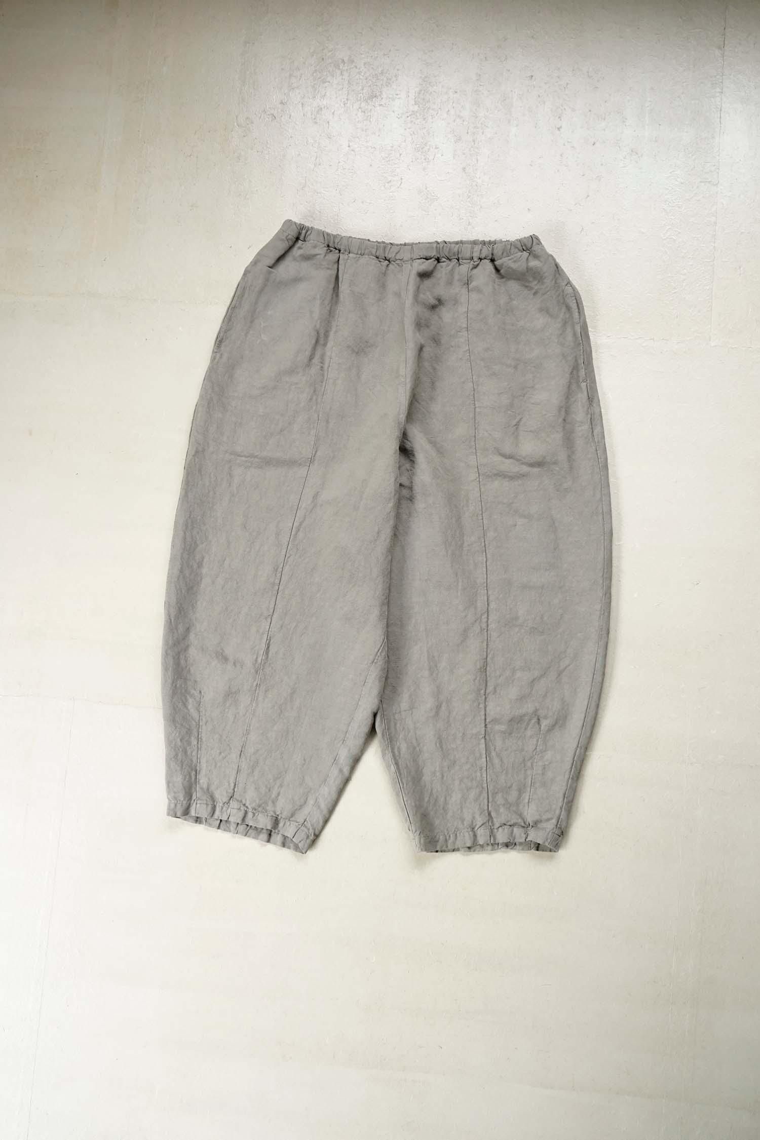 LINEN VISCOSE CHARLIE PANTS<br>GRAY<br>