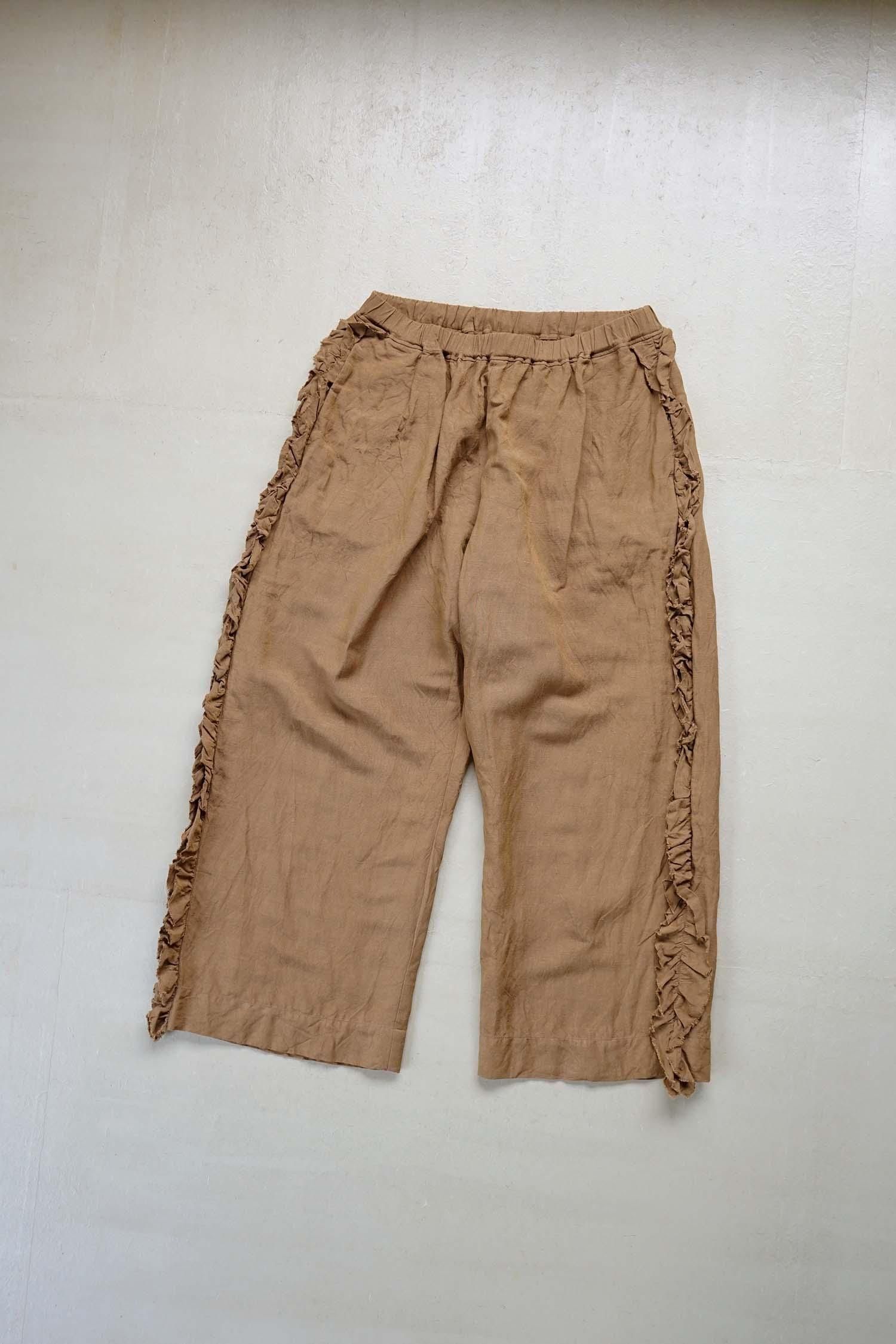 LINEN VISCOSE VIVIENNE PANTS<br>CAMEL<br>