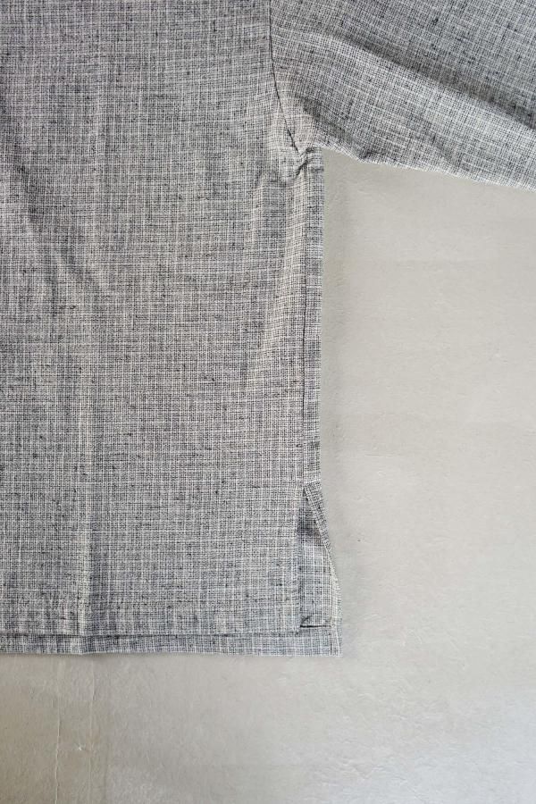 evam eva cotton linen check pullover